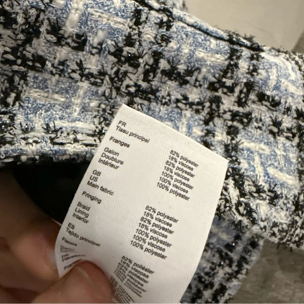 Maje Vizuli Blue Tweed Jacket